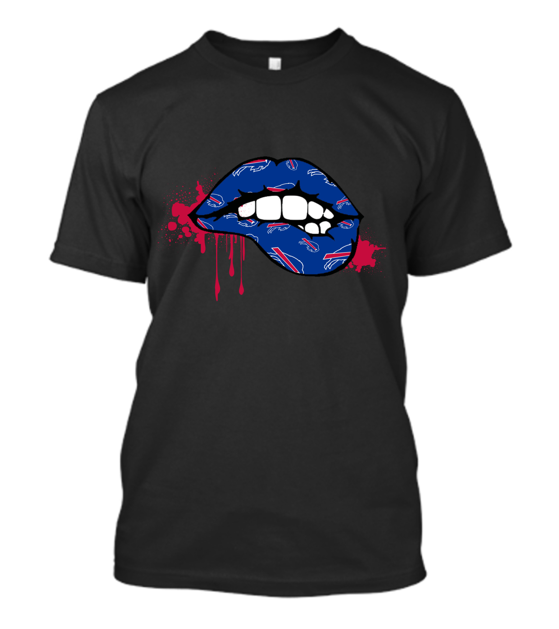 Buffalo Bills Nfl Dripping Lips Splash T-Shirt