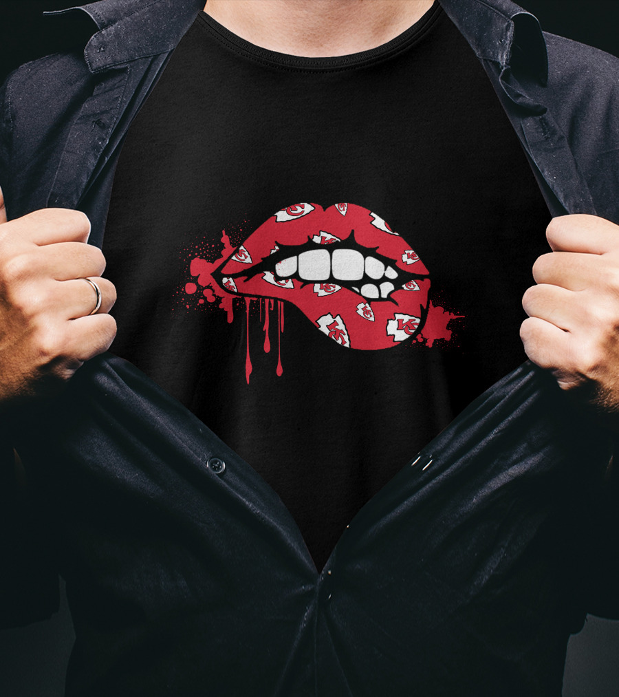 Dripping Lips Kansas City Chiefs T-Shirt