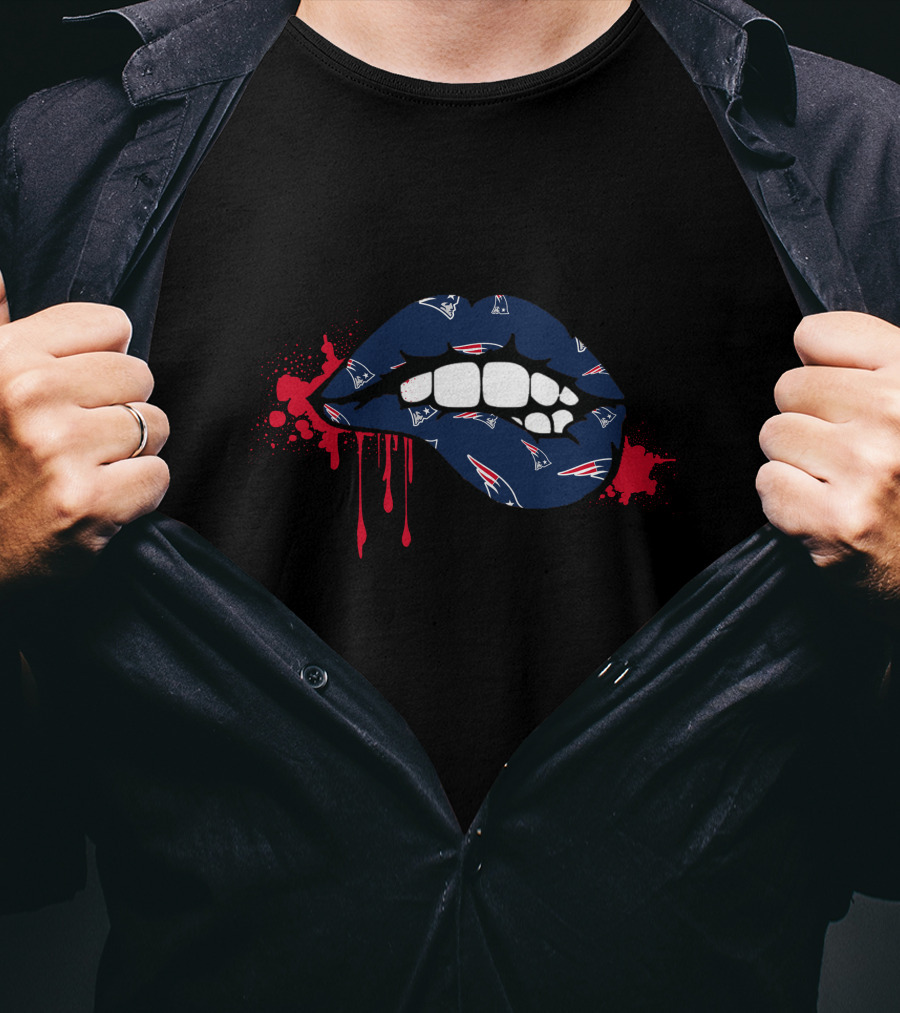 Dripping Lips New England Patriots T-Shirt