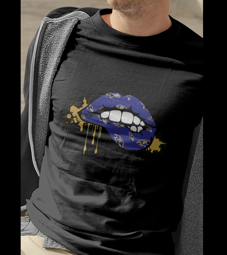 Ravens Dripping Lips Logo T-Shirt