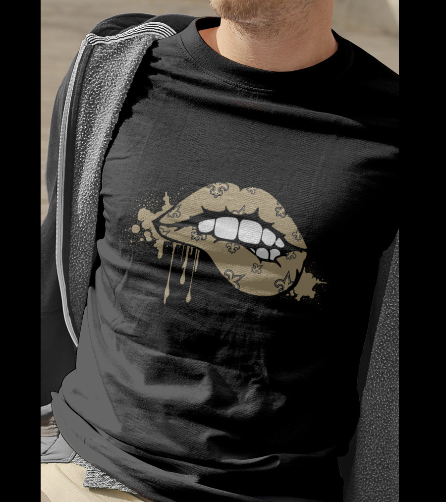 Dripping Lips Fleur-De-Lis Saints T-Shirt