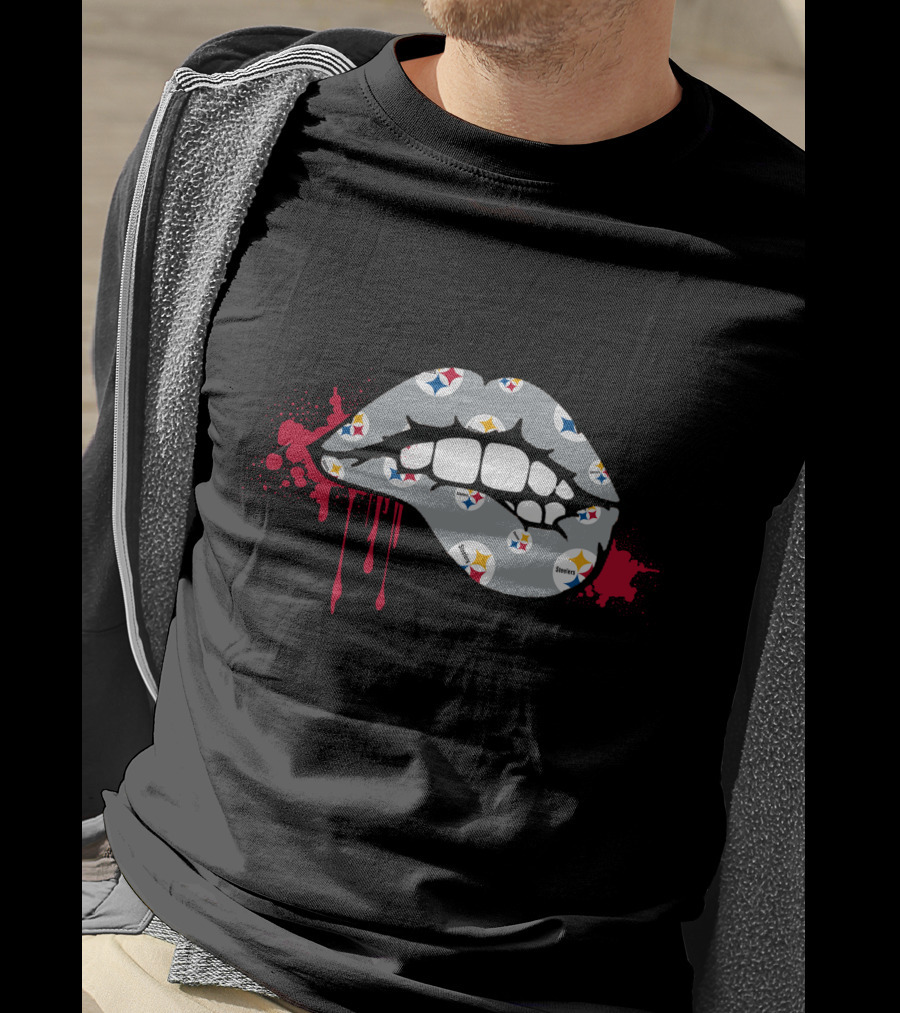 Dripping Lips Pittsburgh Steelers T-Shirt