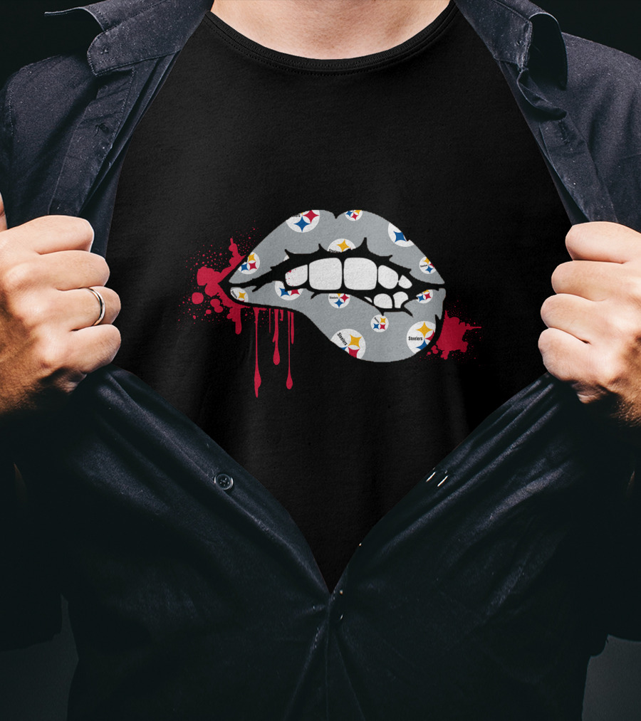 Dripping Lips Pittsburgh Steelers T-Shirt