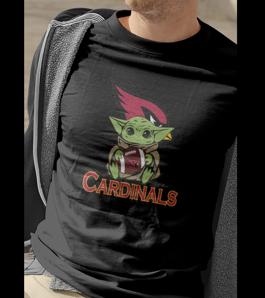 Cardinals Baby Yoda Star Wars Football Fan T-Shirt