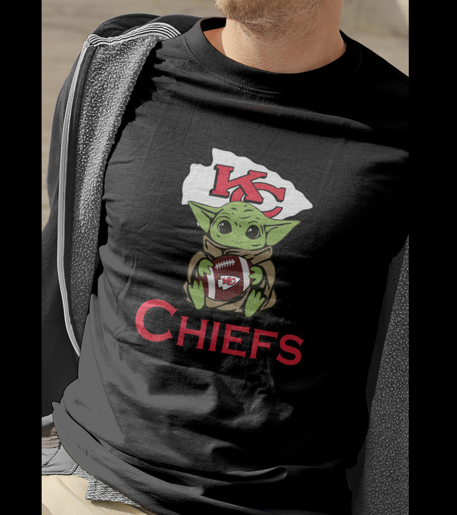 Chiefs Baby Yoda Star Wars Kansas City Football T-Shirt