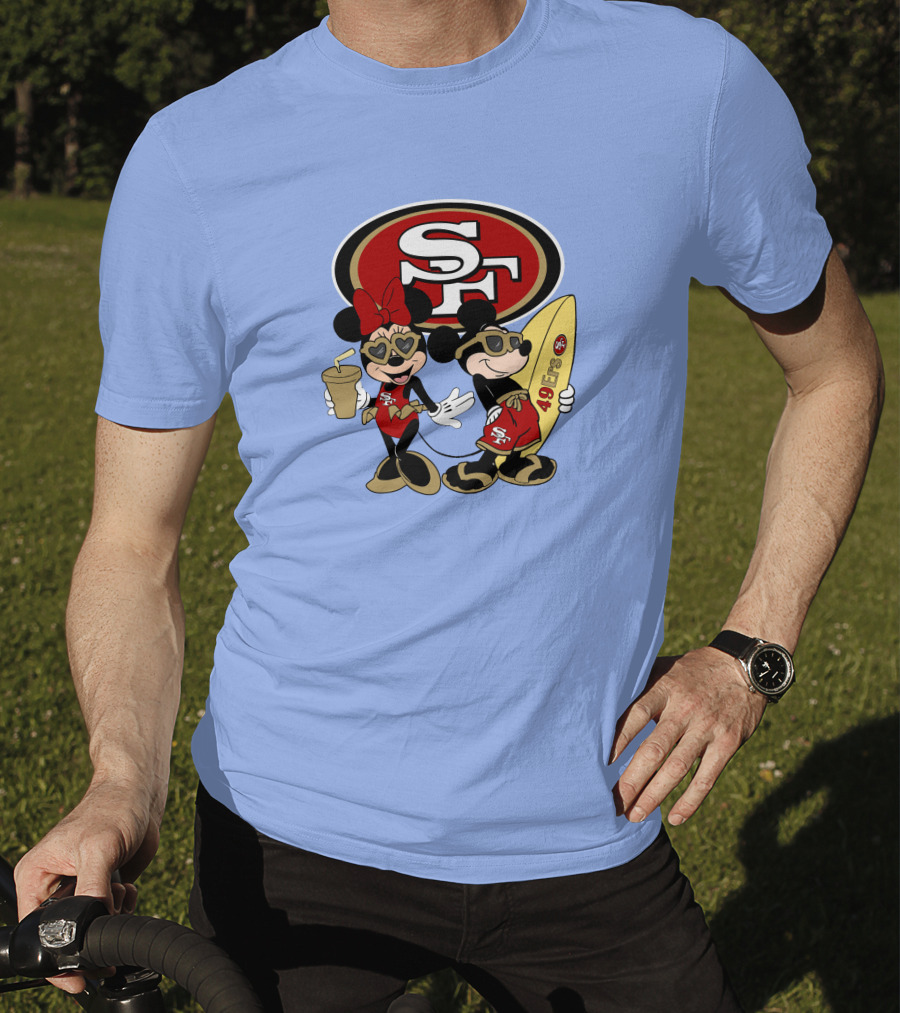 49ers Mickey Minnie Surfing Vacation Sf T-Shirt