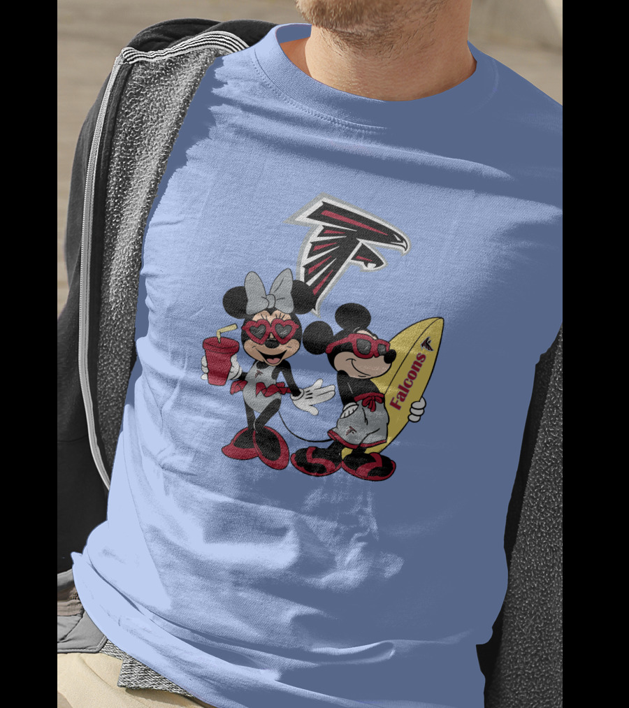 Falcons Mickey And Minnie Vacation Fun T-Shirt