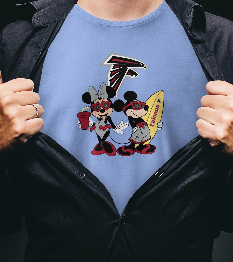 Falcons Mickey And Minnie Vacation Fun T-Shirt