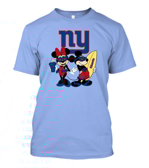 Ny Giants Vacation Mickey Minnie T-Shirt