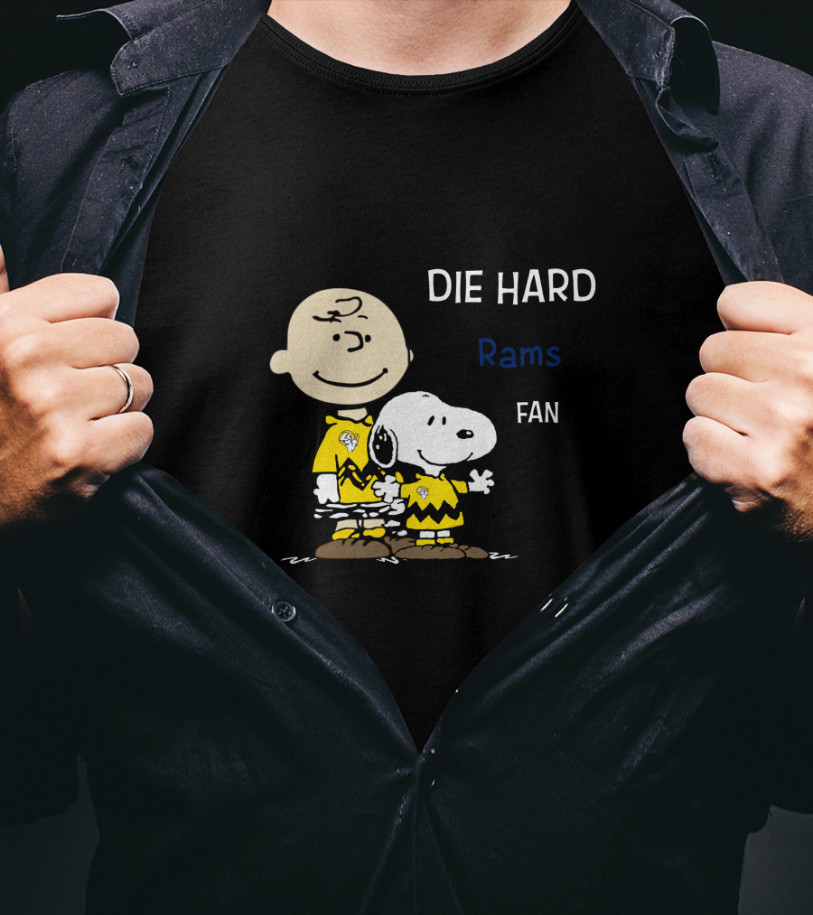 Die Hard Rams Fan Snoopy And Charlie Brown T-Shirt