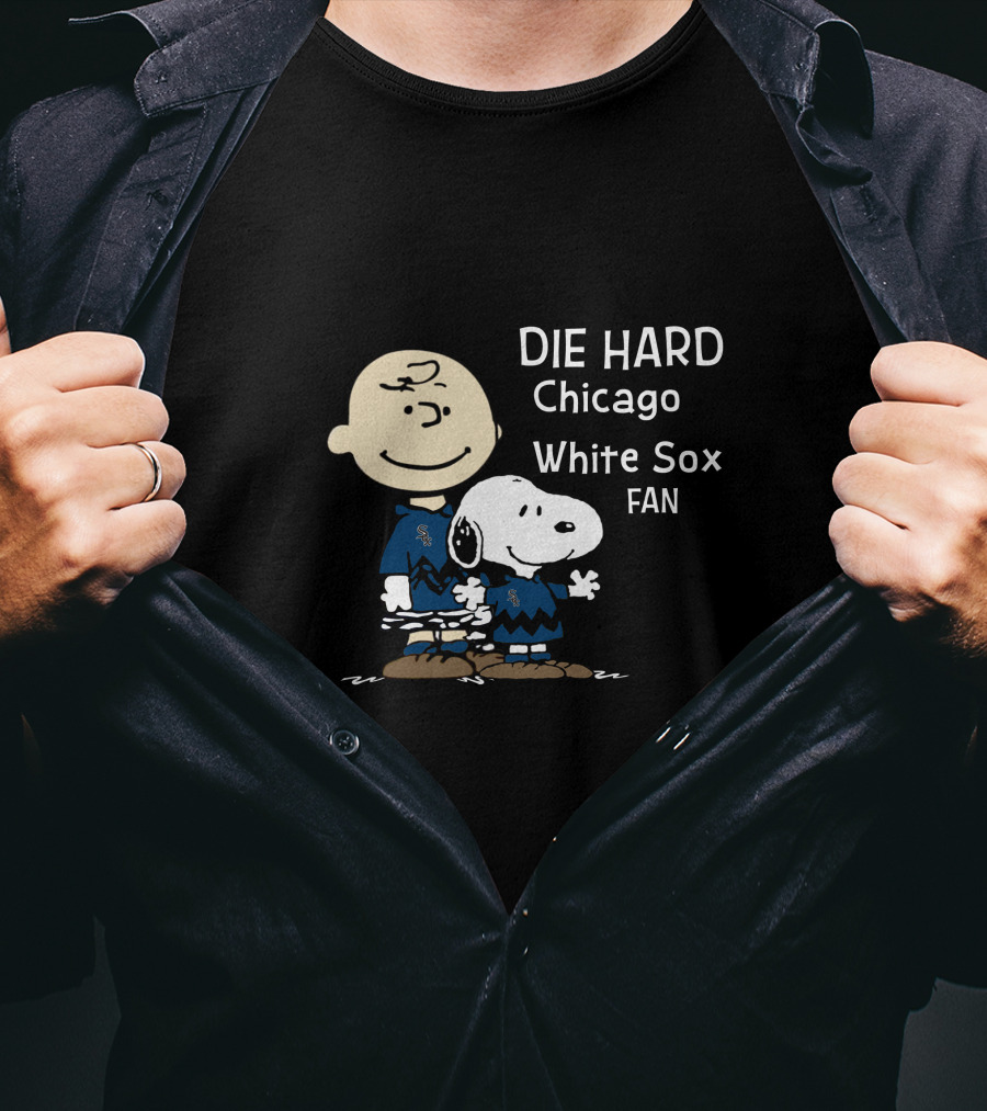 DIE HARD Chicago White Sox FAN Snoopy And Charlie Brown T-Shirt