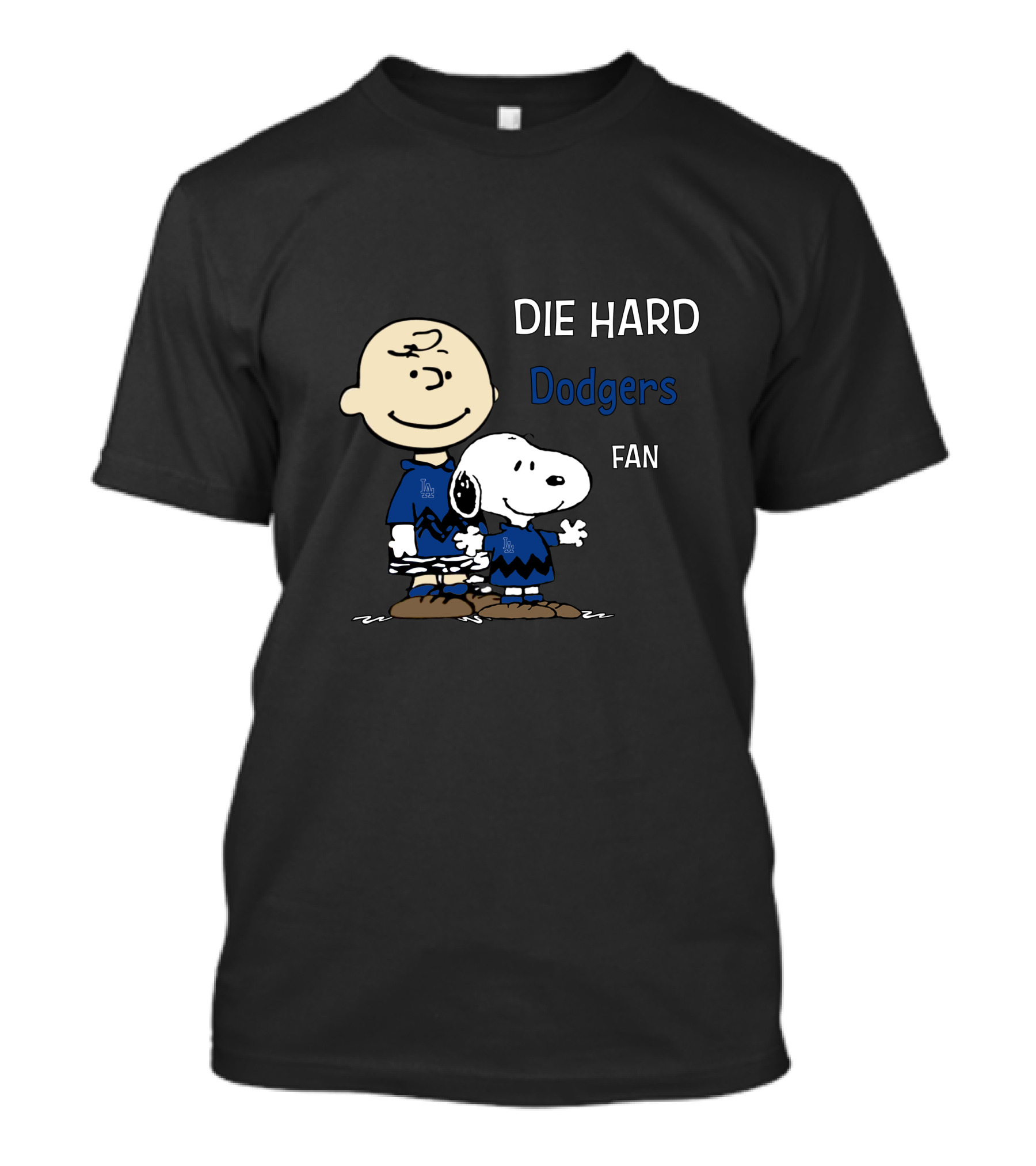 Die Hard Dodgers Fan Snoopy And Charlie Brown T-Shirt