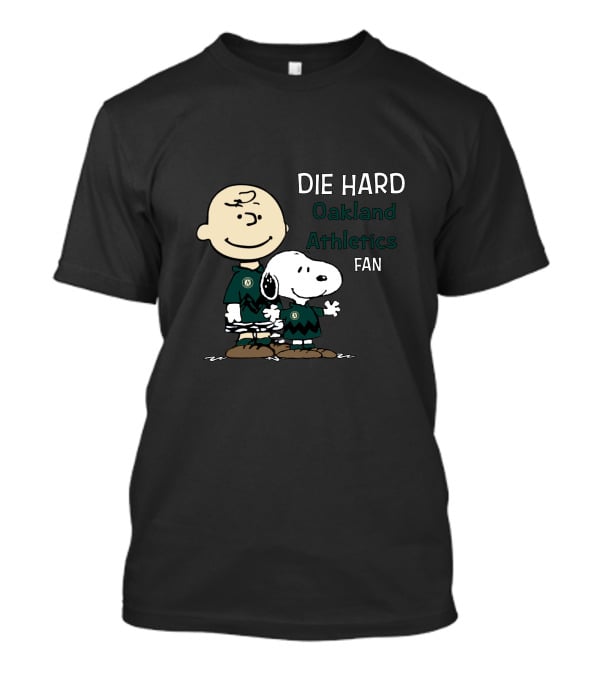 Die Hard Oakland Athletics Fan Snoopy And Charlie Brown T-Shirt