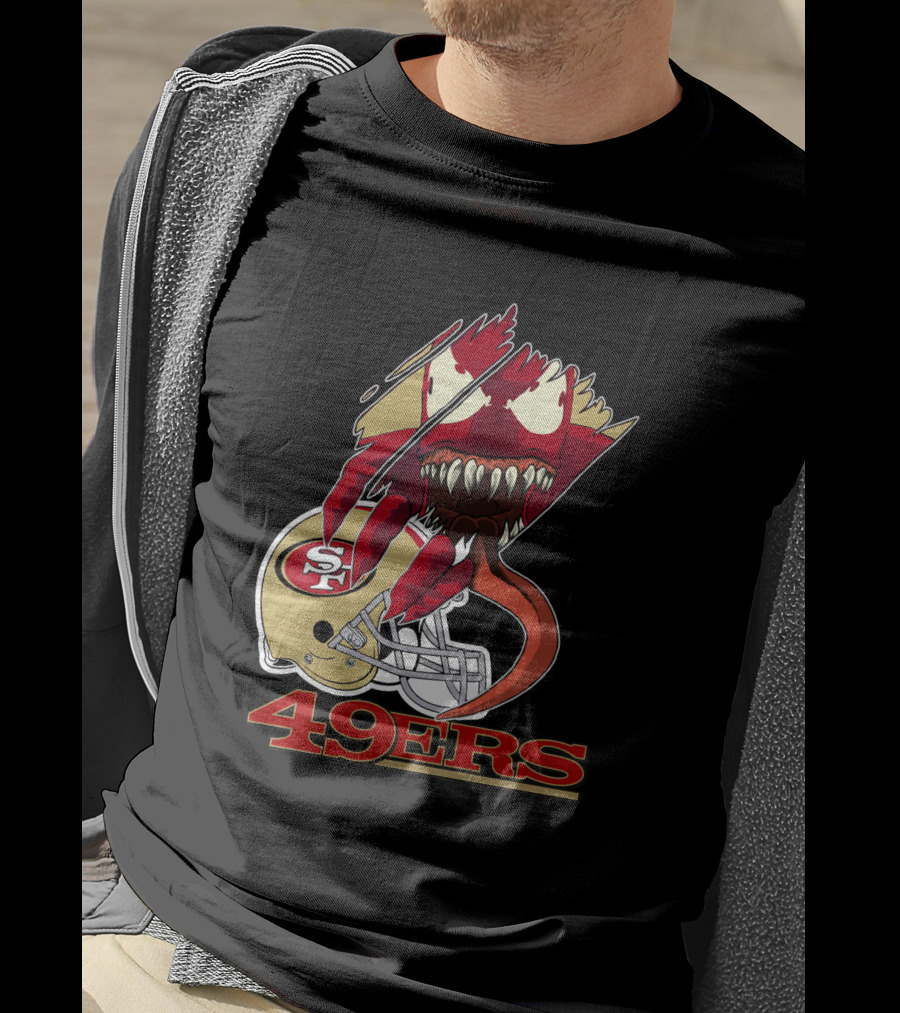 49ers Venomous Creature With San Francisco Helmet T-Shirt