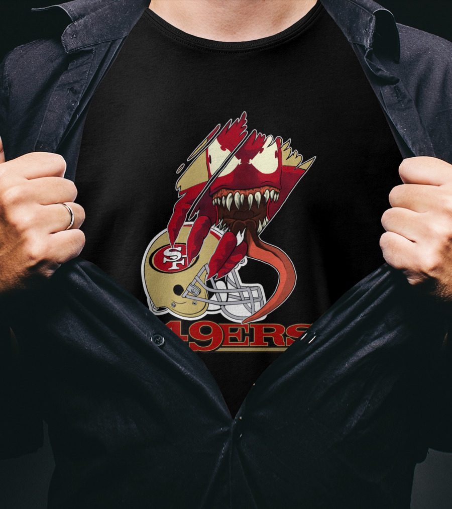 49ers Venomous Creature With San Francisco Helmet T-Shirt