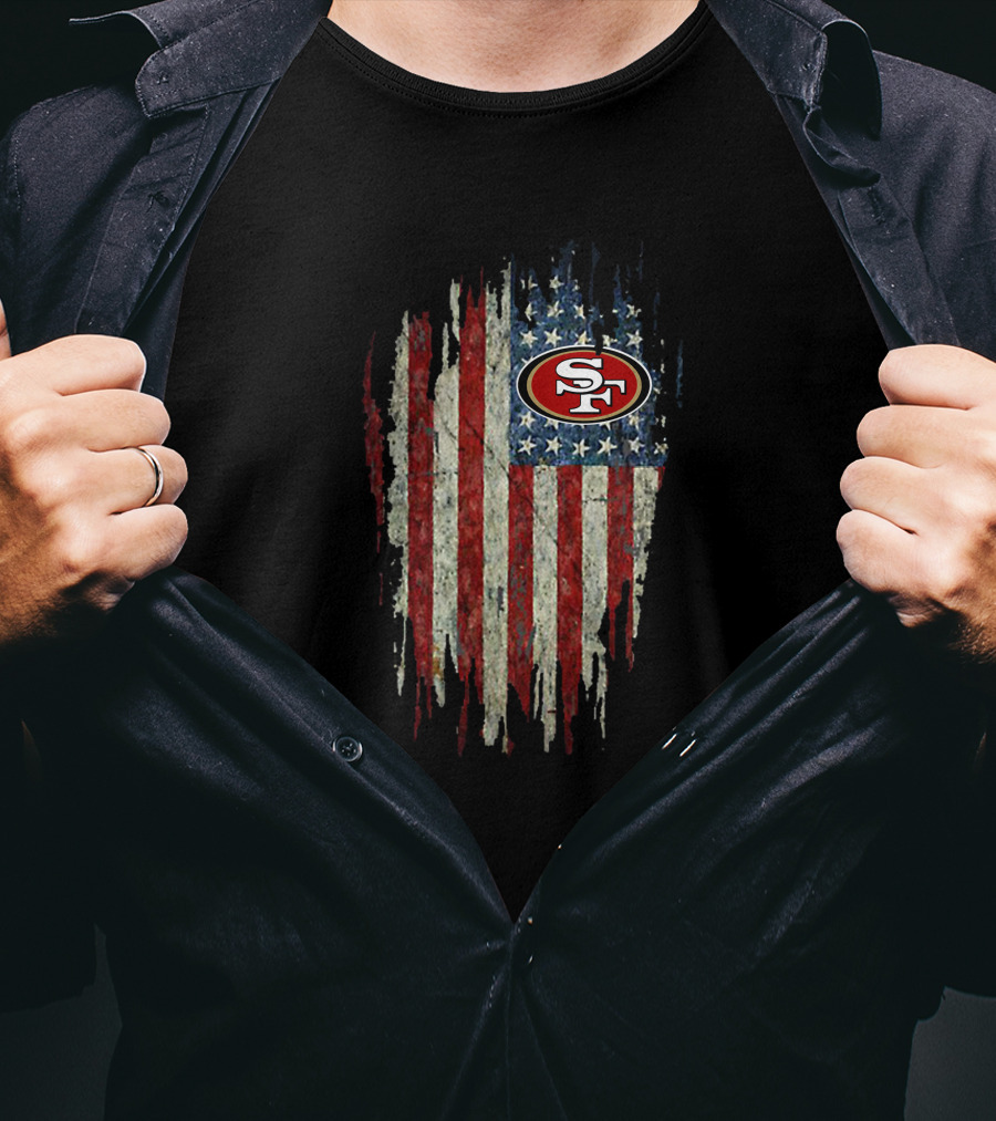49ers American Flag Sf Logo Stars And Stripes T-Shirt