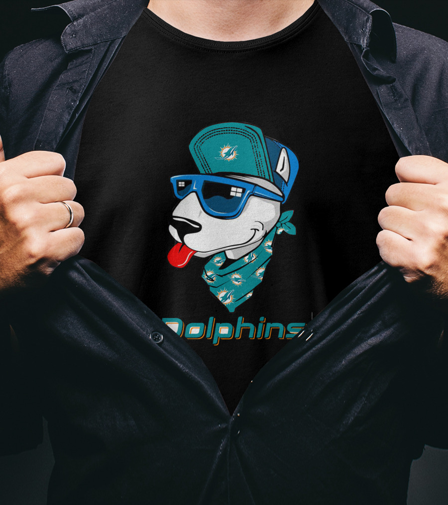 Dolphins Bull Terrier Fan Style T-Shirt