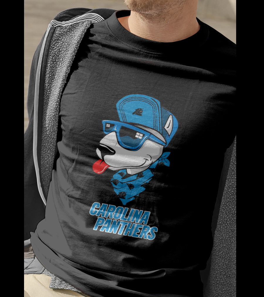 Carolina Panthers Bull Terrier T-Shirt