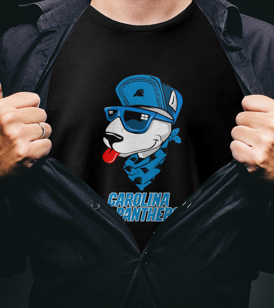 Carolina Panthers Bull Terrier T-Shirt