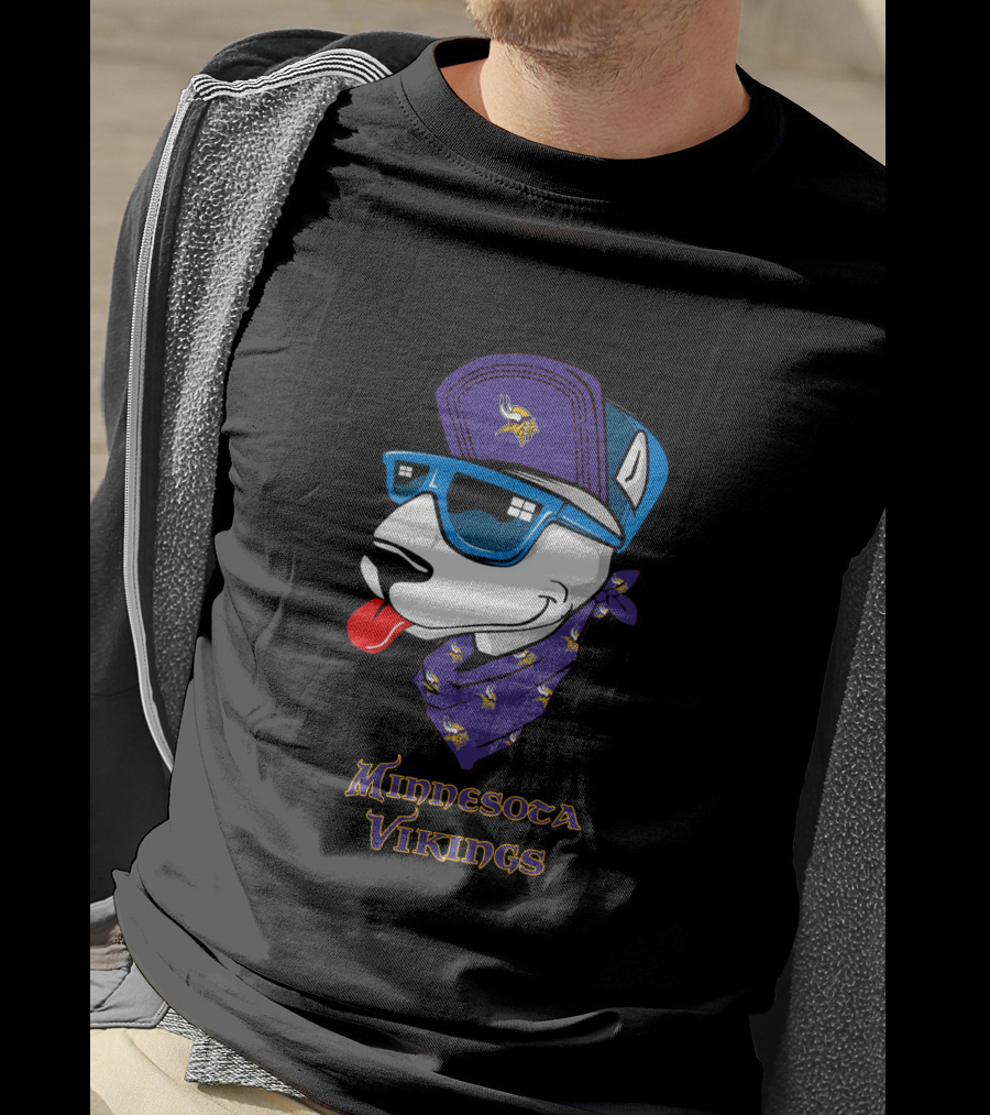 Minnesota Vikings Bull Terrier T-Shirt