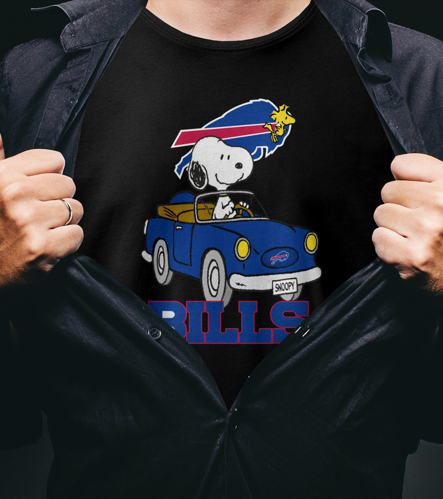 Buffalo Bills Snoopy Woodstocks Long Ride T-Shirt