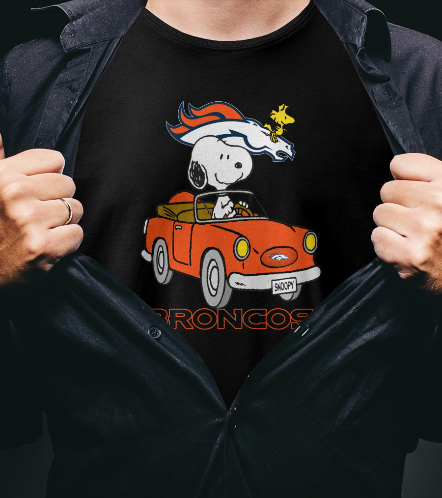 Broncos Snoopy Woodstock Long Ride Adventure T-Shirt