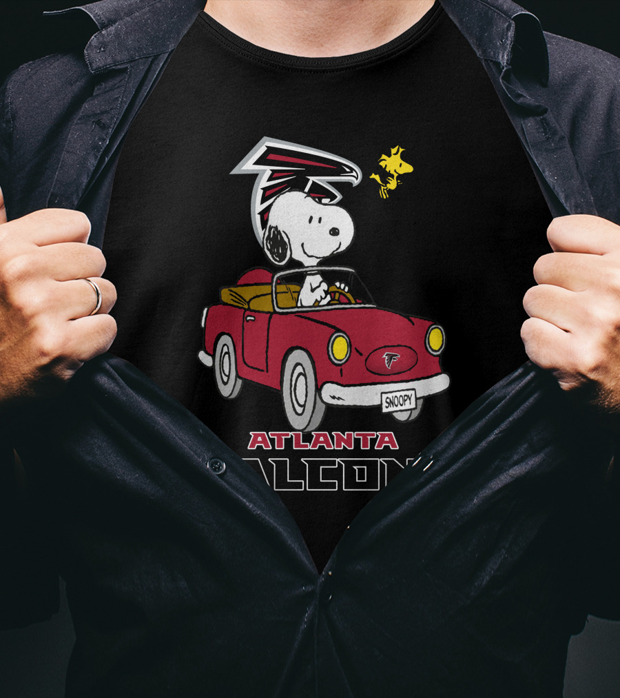 Atlanta Falcons Snoopy Driving Adventure T-Shirt