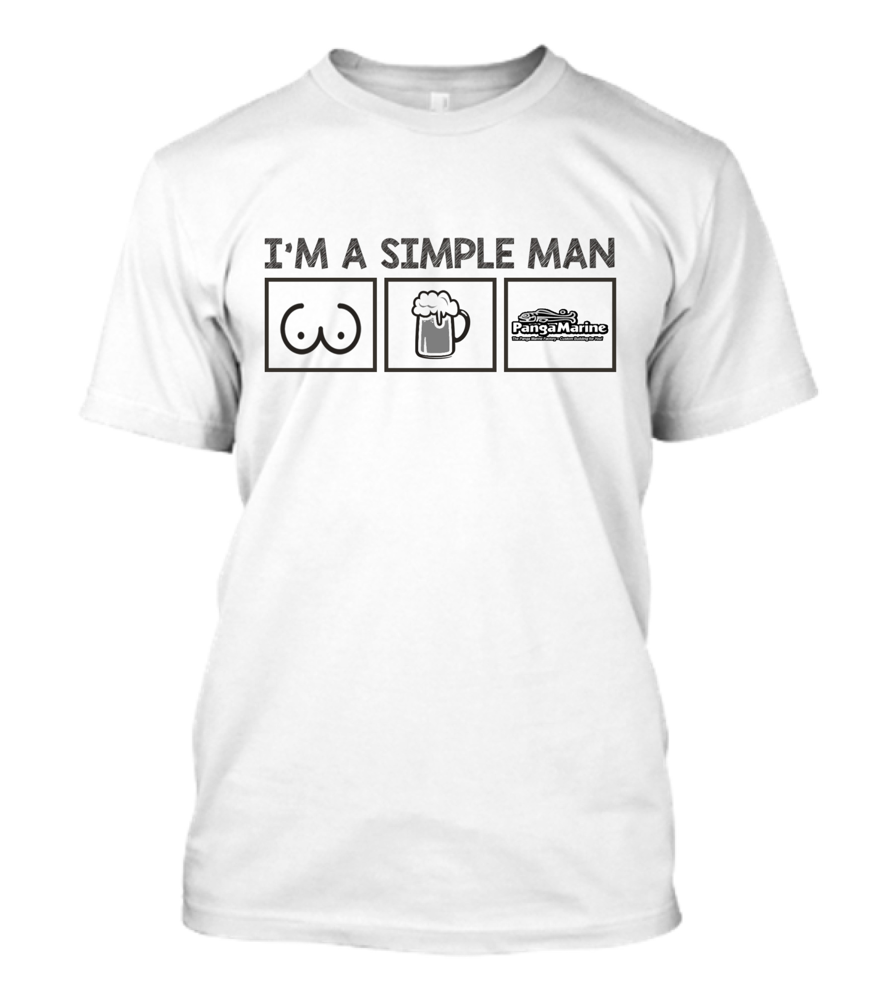 I'm A Simple Man Panga Marine Beer Boobs T-Shirt