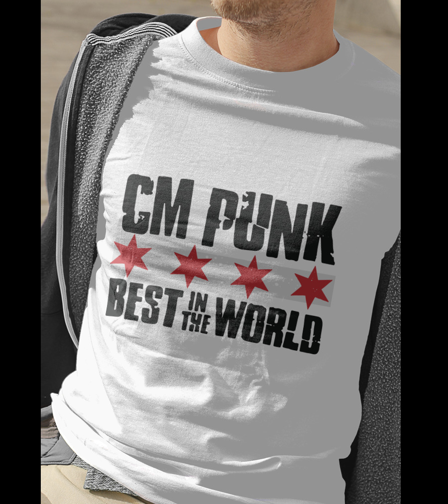 CM Punk Best In The World Red Stars T-Shirt