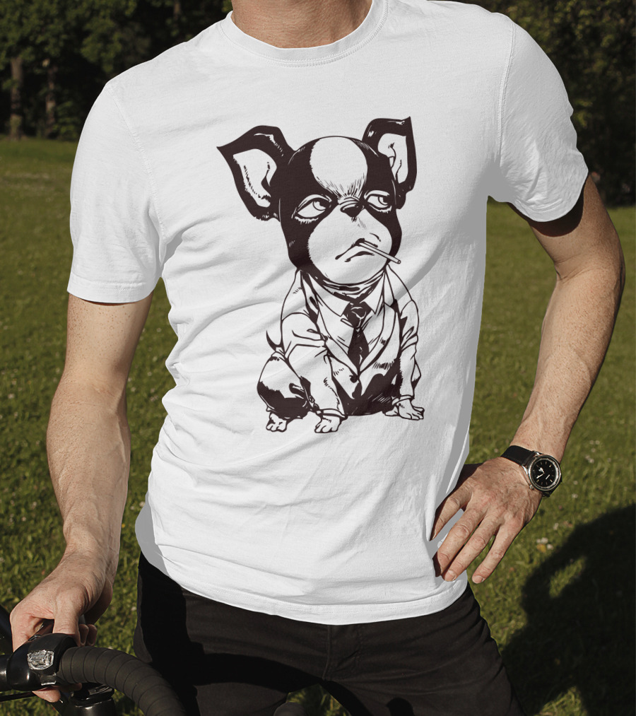 Iggy Jojo Bizarre Adventure Manga Character Dog In Suit T-Shirt