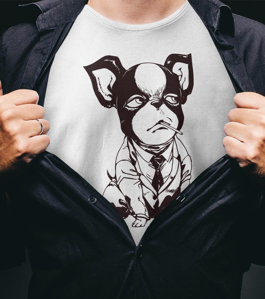 Iggy Jojo Bizarre Adventure Manga Character Dog In Suit T-Shirt