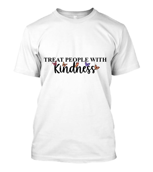 Treat People With Kindness Colorful Butterflies T-Shirt