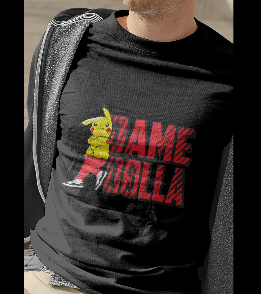 Pikachu Dame Dolla Crossover Red Outfit Sneakers T-Shirt