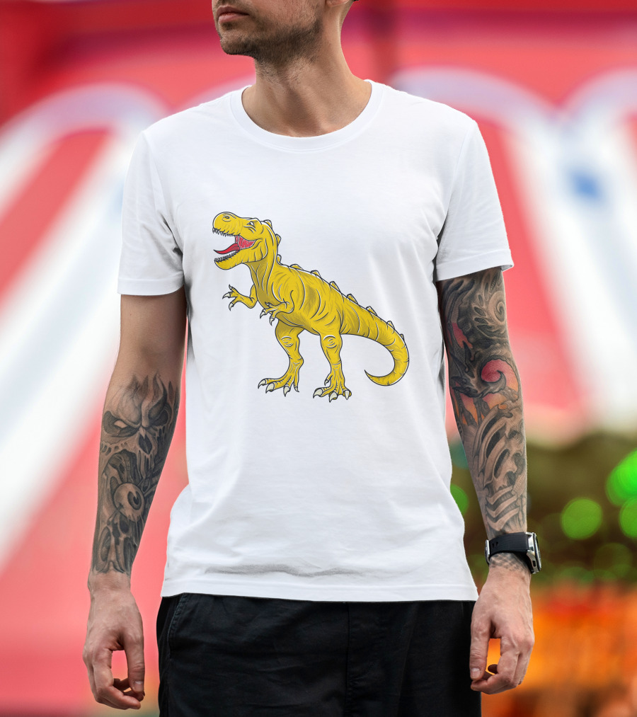 Yellow Dinosaur Tyrannosaurus Rex T-Shirt