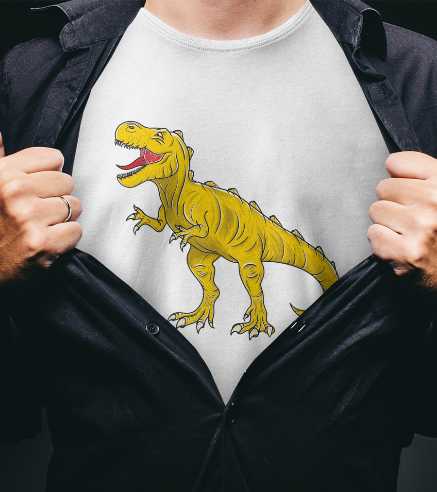 Yellow Dinosaur Tyrannosaurus Rex T-Shirt