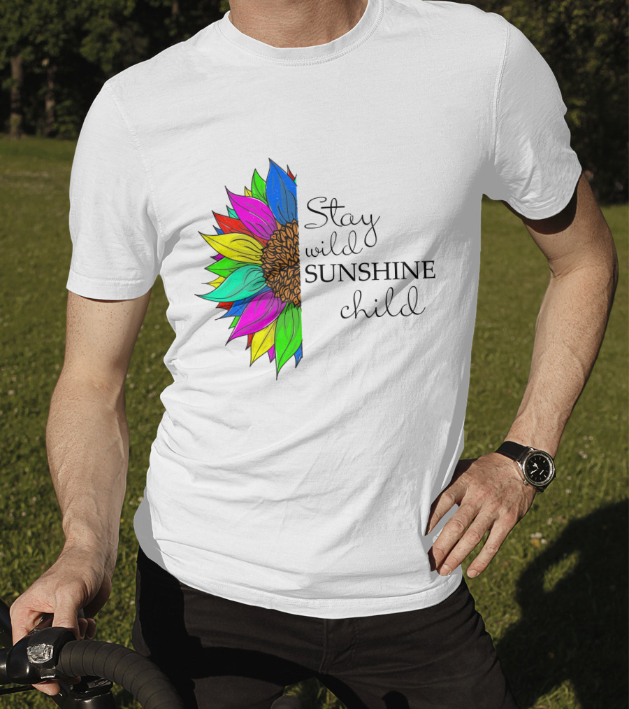 Stay Wild Sunshine Child Multicolored Sunflower T-Shirt