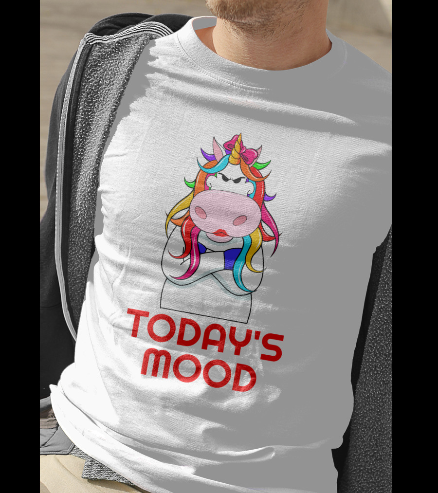 Today's Mood Angry Rainbow Unicorn T-Shirt
