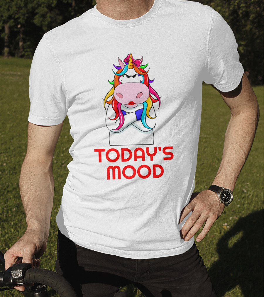 Today's Mood Angry Rainbow Unicorn T-Shirt