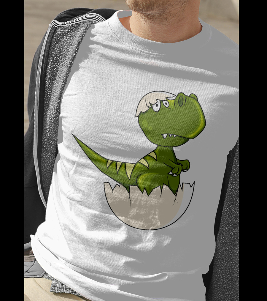 Baby Dragon Hatching From Egg With Playful Expression T-Shirt