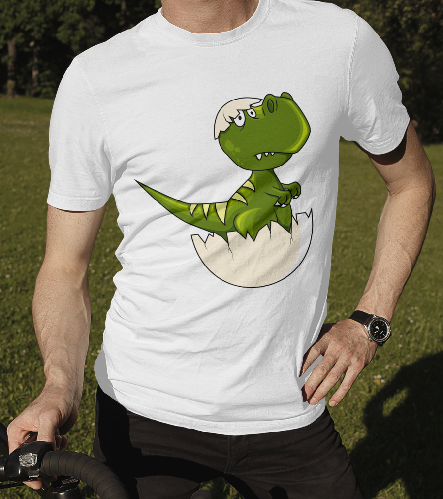 Baby Dragon Hatching From Egg With Playful Expression T-Shirt