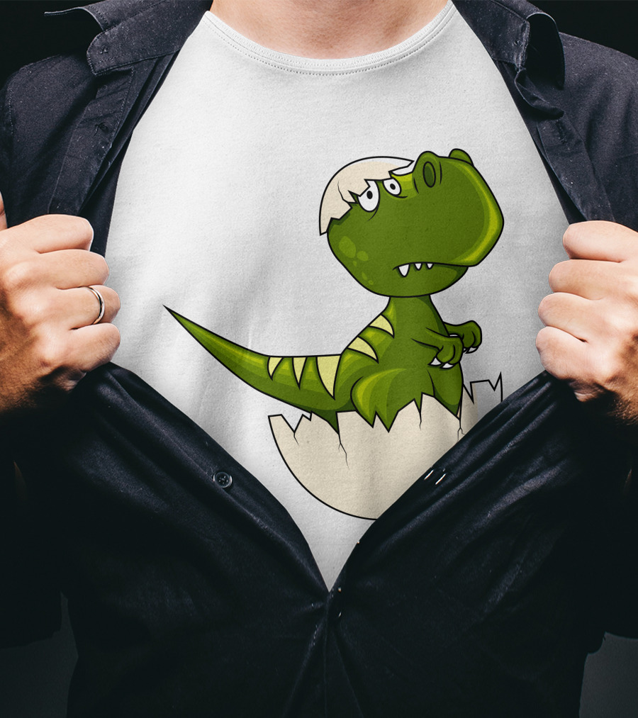 Baby Dragon Hatching From Egg With Playful Expression T-Shirt