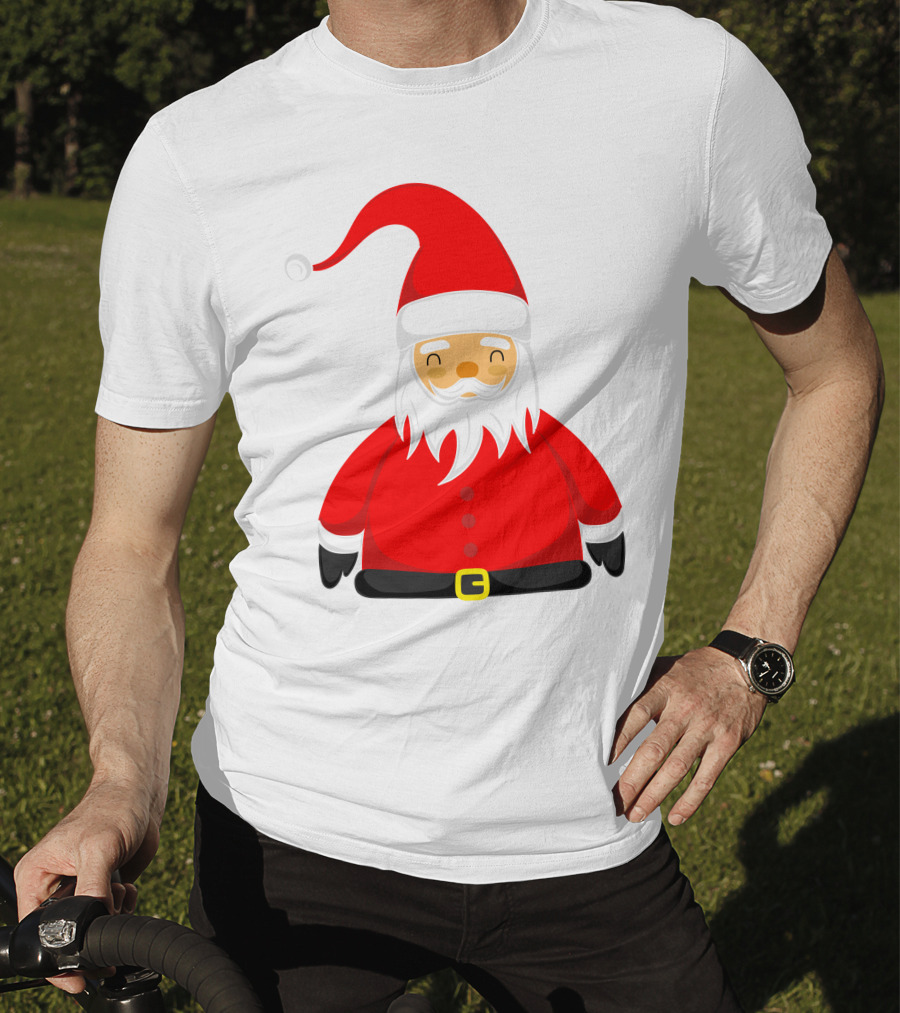 Santa Claus Outfit On Christmas Cartoon T-Shirt