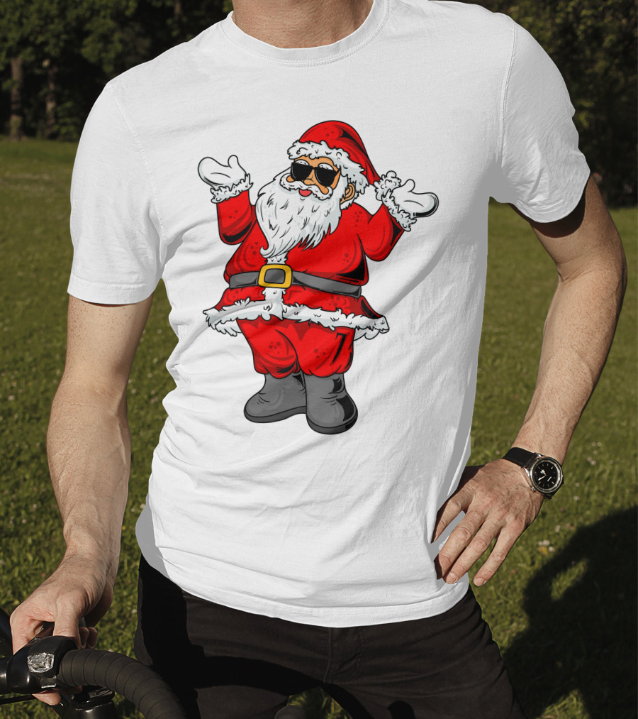 Santa Claus Wearing Cool Shades T-Shirt