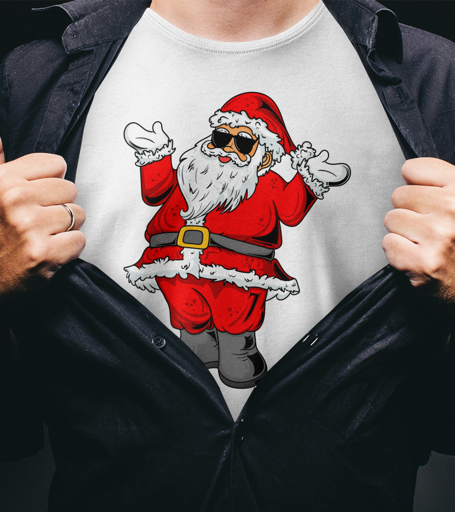 Santa Claus Wearing Cool Shades T-Shirt