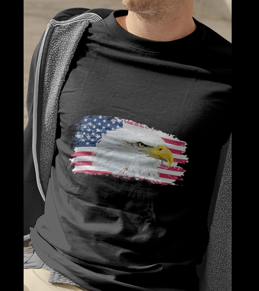 American Flag Bald Eagle T-Shirt