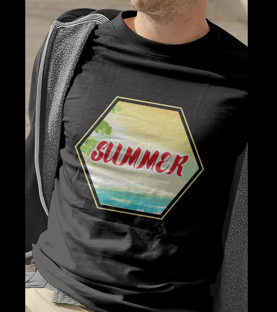 Summer Ocean Hexagon T-Shirt