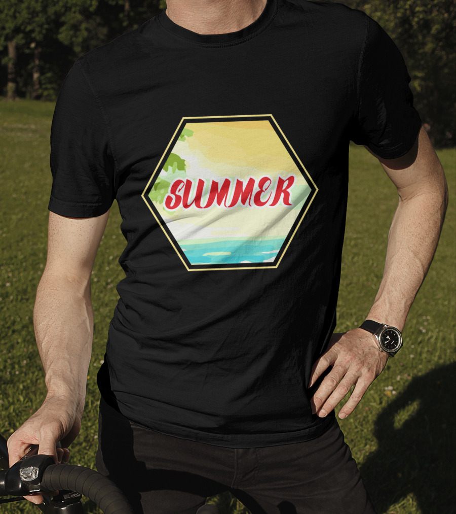 Summer Ocean Hexagon T-Shirt