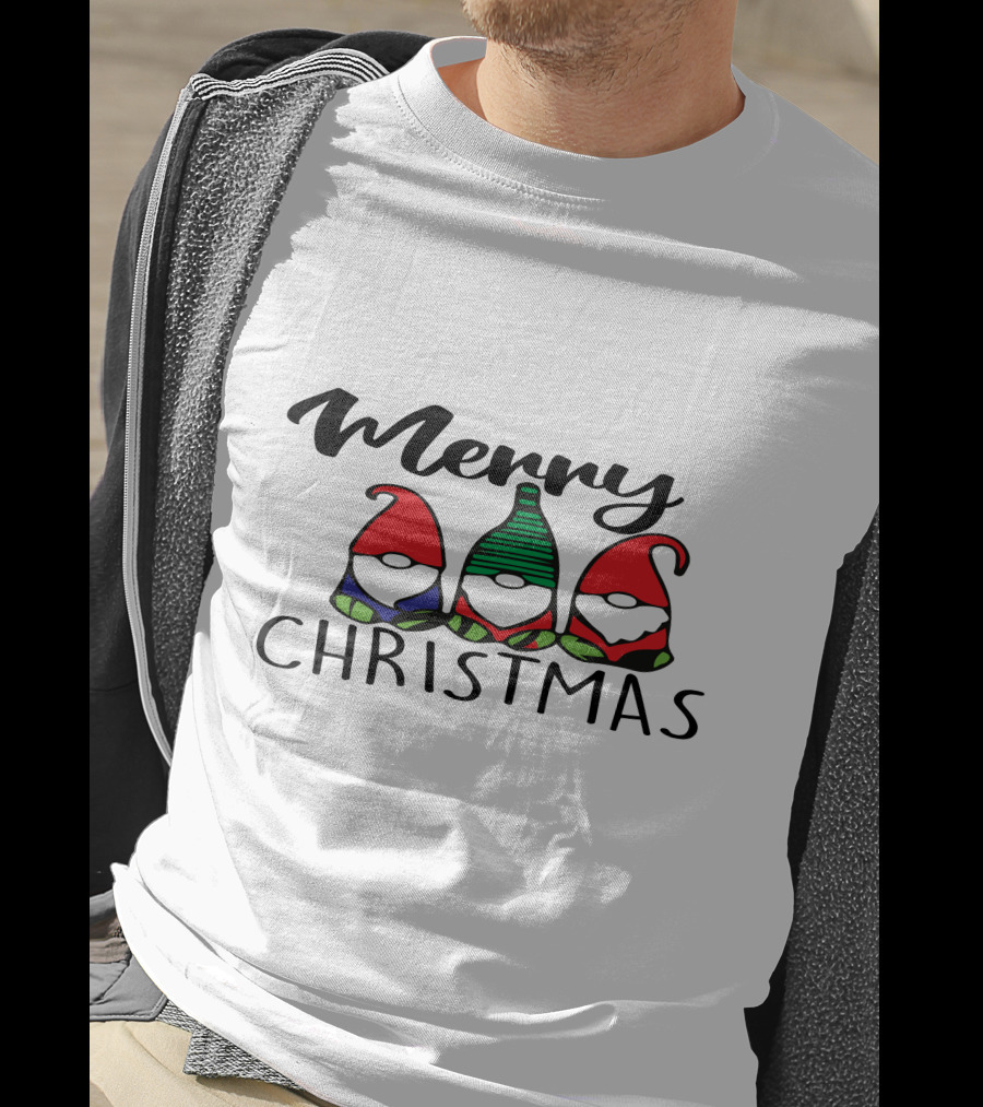 Merry Christmas Gnomes Festive Holiday T-Shirt