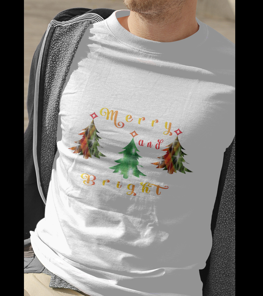 Merry And Bright Christmas Trees T-Shirt