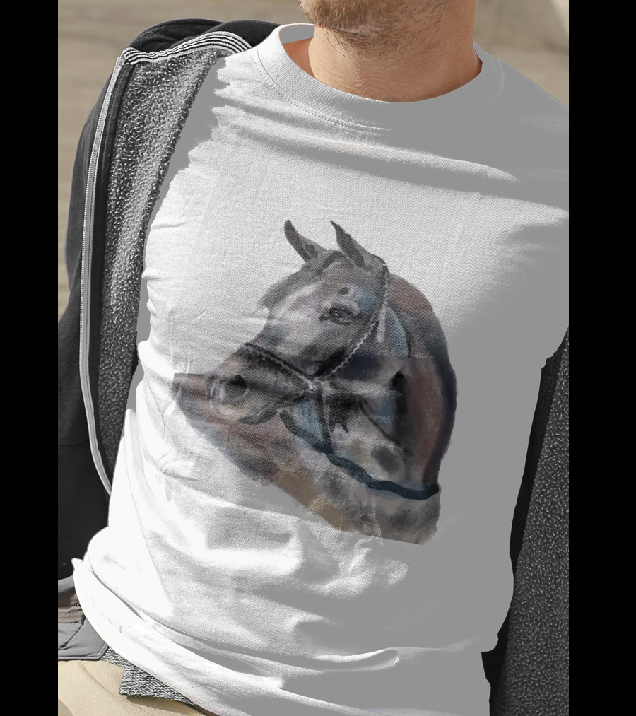 Watercolor Portrait Of Arabian Horse Head T-Shirt